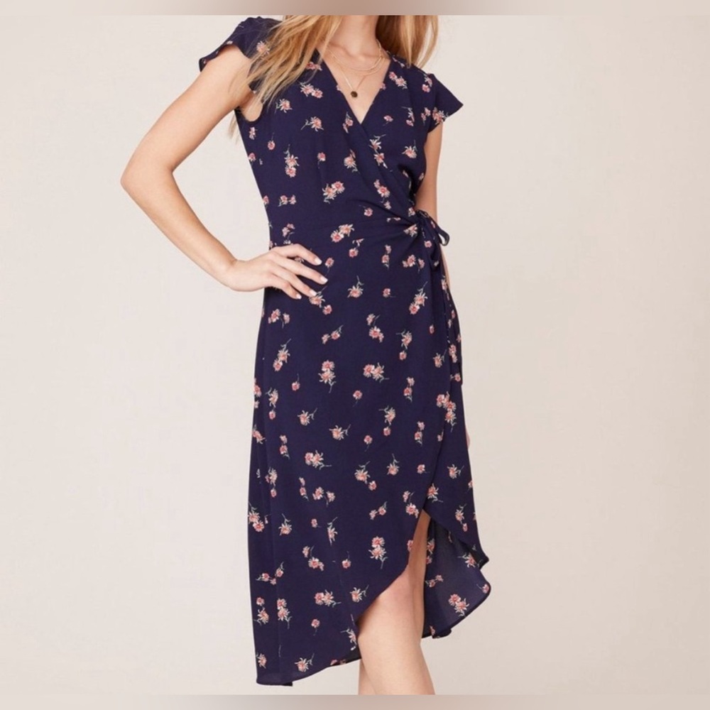 BB Dakota April Showers Floral Midi Dress